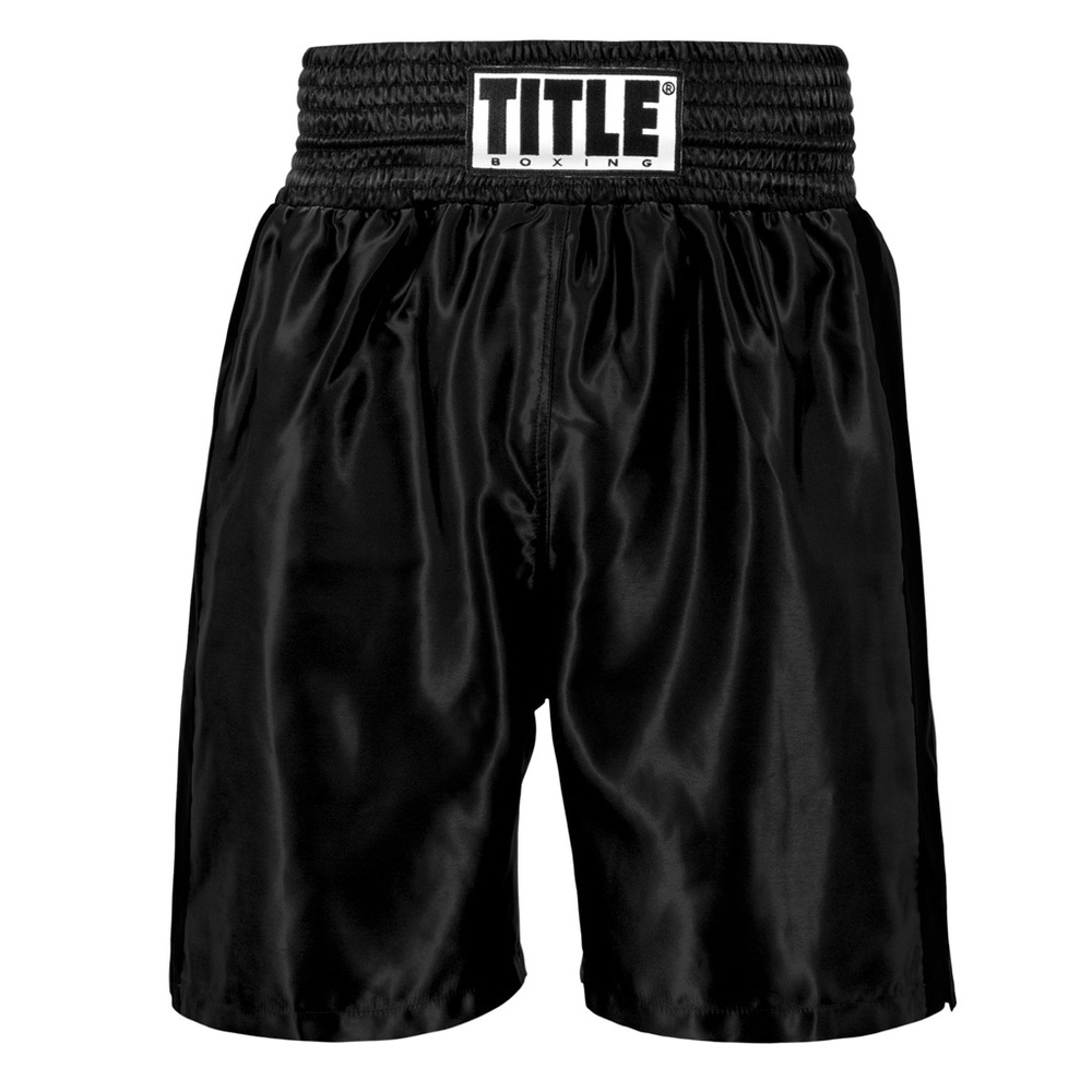 🥊 Title Boxing Shorts Youth Medium (YL) Black Training Fight Gear 🥊